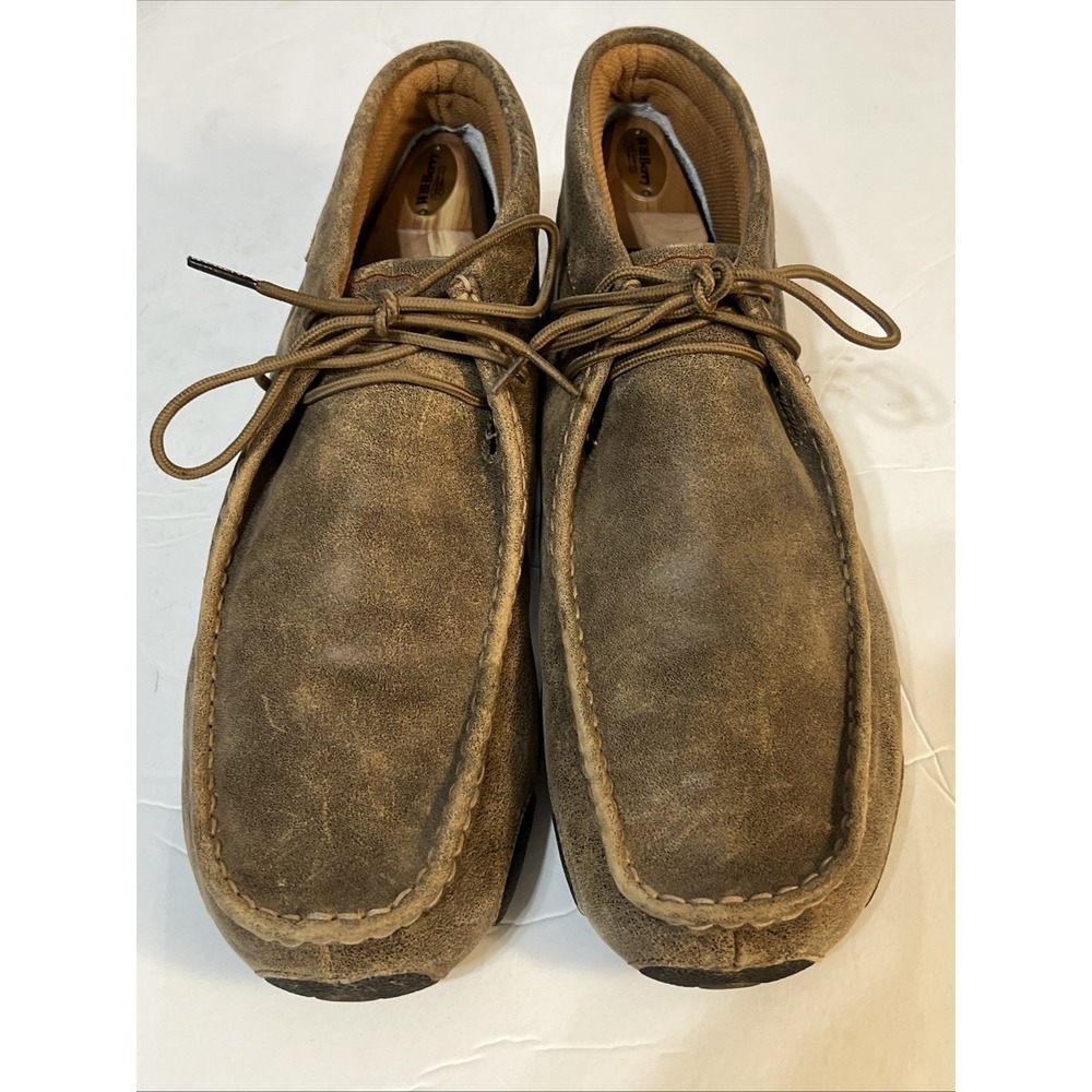 Twisted X Bomber Leather Lace-Up Chukka Driving Moccasins Shoes MDM0003 Men's 13
